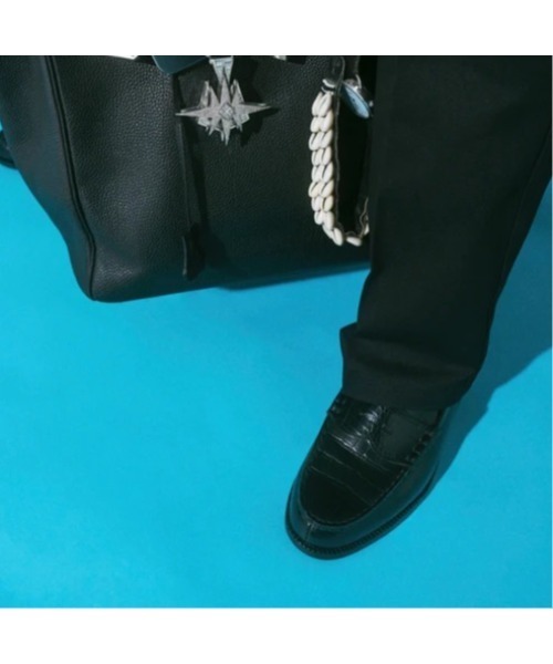 The Kenford Fineshoes ローファー EMBOSSED LOAFERS BLACK CROCODILE