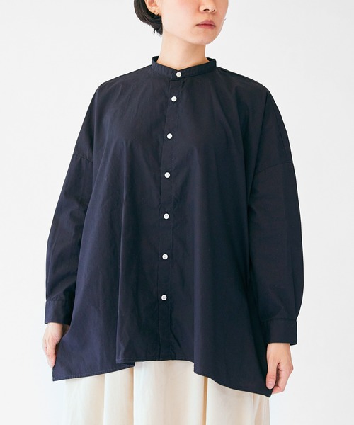大人気人気 シャツ PayPayモール店 - 通販 - PayPayモール ブラウス FARMS SHIRT:スタンドカラーワイドシルエットシャツ ZOZOTOWN 安いNEW