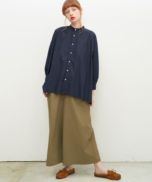 大人気人気 シャツ PayPayモール店 - 通販 - PayPayモール ブラウス FARMS SHIRT:スタンドカラーワイドシルエットシャツ ZOZOTOWN 安いNEW