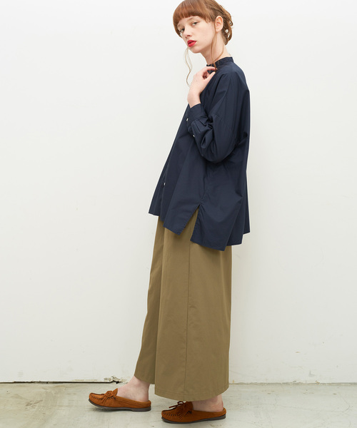 大人気人気 シャツ PayPayモール店 - 通販 - PayPayモール ブラウス FARMS SHIRT:スタンドカラーワイドシルエットシャツ ZOZOTOWN 安いNEW