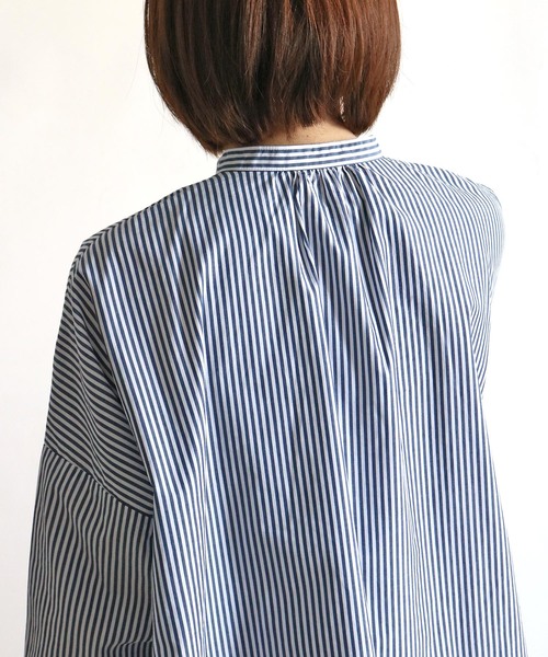 大人気人気 シャツ PayPayモール店 - 通販 - PayPayモール ブラウス FARMS SHIRT:スタンドカラーワイドシルエットシャツ ZOZOTOWN 安いNEW