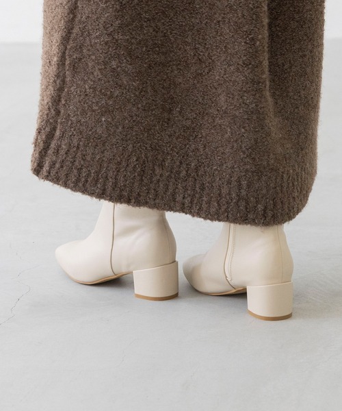 menue（メヌエ） ブーツ ベーシックデザイン スクエアトゥ サイド