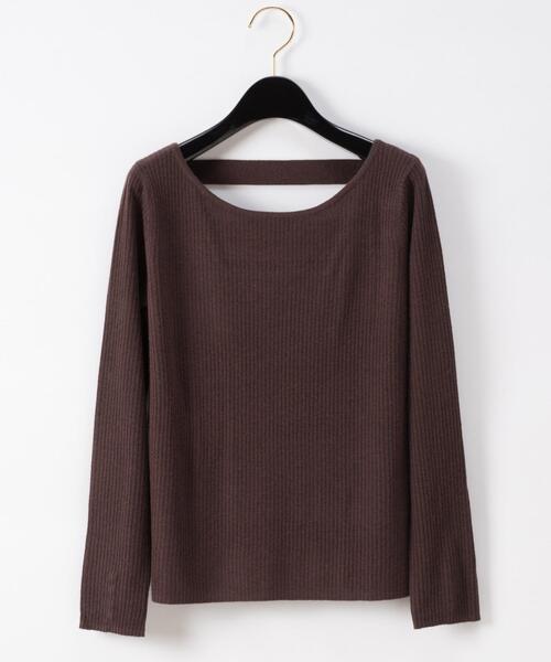 カテゴリ≗ ニット - 通販 - PayPayモール バックオープンニットトップ ZOZOTOWN PayPayモール店 ブラック