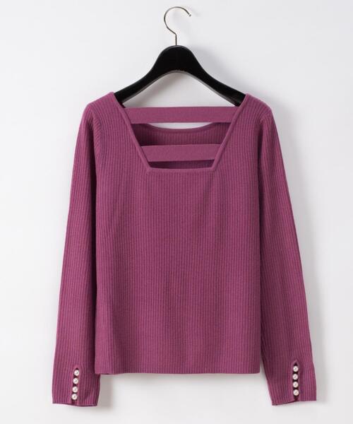 カテゴリ≗ ニット - 通販 - PayPayモール バックオープンニットトップ ZOZOTOWN PayPayモール店 ブラック