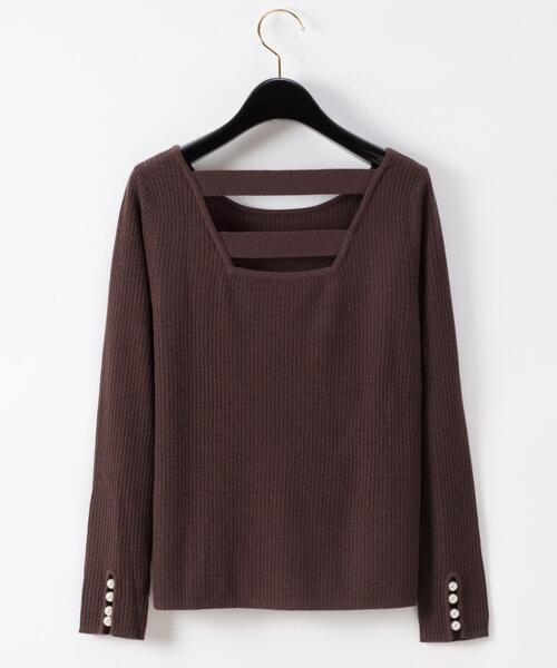 カテゴリ≗ ニット - 通販 - PayPayモール バックオープンニットトップ ZOZOTOWN PayPayモール店 ブラック