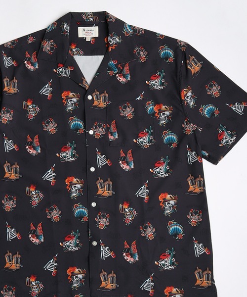WESTSEA（ウエストシー） アロハシャツ シャツ 半袖 総柄 ルーズサイズ
