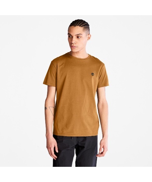【Timberland】半袖 ロゴ スリム Tシャツ ベージュ / 送料無料 Tシャツ/カットソー（メンズ） |【Timberland公式通販