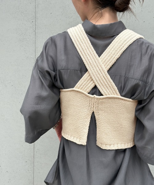 ベスト ジレ バックスリットリラックスビスチェ レディース : ZOZOTOWN