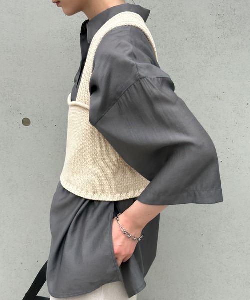 ベスト ジレ 「SELECT MOCA by SON」バックスリットリラックスビスチェ