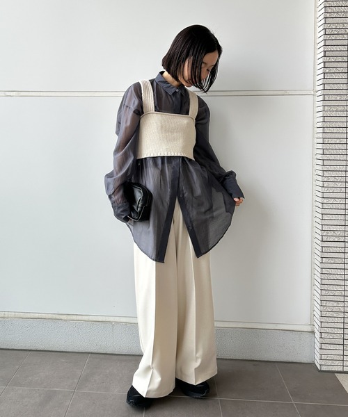 ベスト ジレ バックスリットリラックスビスチェ レディース : ZOZOTOWN