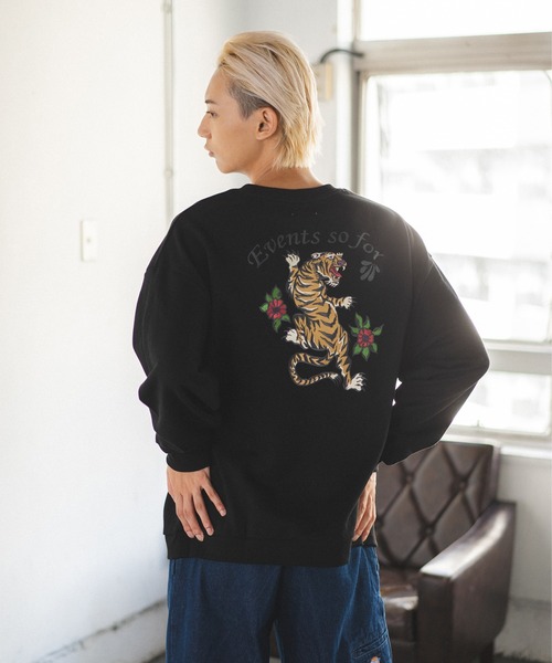 ATELANE トレーナー スウェット 「ATELANE」T/C裏毛トラ刺繍
