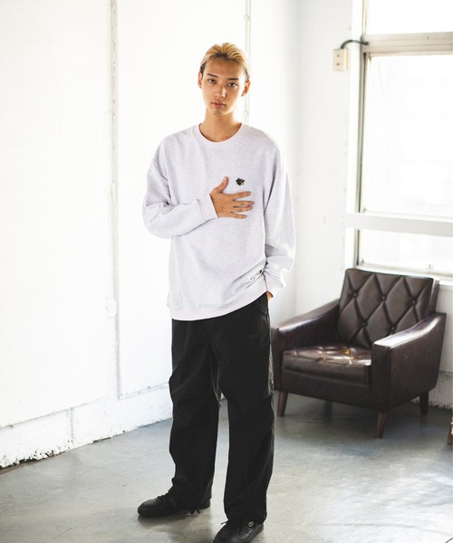 トレーナー スウェット 「V::ROOM 」ブイ ルーム/ ctn/linene pique bd - crew s/s レディース メンズ v::room トレーナー スウェット 「V::ROOM 」ブイ ルーム/ ctn
