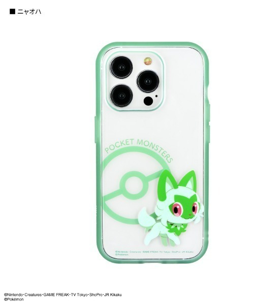 新品　ポケモングリーン　スマホケース Pokemon（ポケモン） スマホケース ポケットモンスター IIIIfit Clear