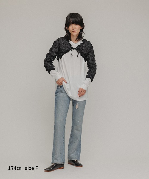 カーディガン 「KUNO×MTOR 」ARIMATSUSHIBORI BOLERO レディース M TO R カーディガン 「KUNO×MTOR 」ARIMATSUSHIBORI BOLERO