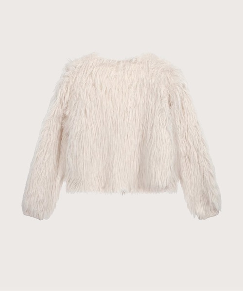 カーディガン Fuzzy Heart Applique Cardigan シャギーファーハートカーディガン レディース LA POMME petit カーディガン Fuzzy Heart Applique Cardigan