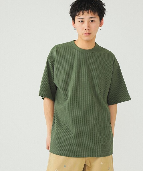 ビームス BEAMS ワッフルT 00年代　長袖 オフホワイト メンズ L BEAMS - ビームス BEAMS ワッフルT 00年代 レア 長袖 オフ
