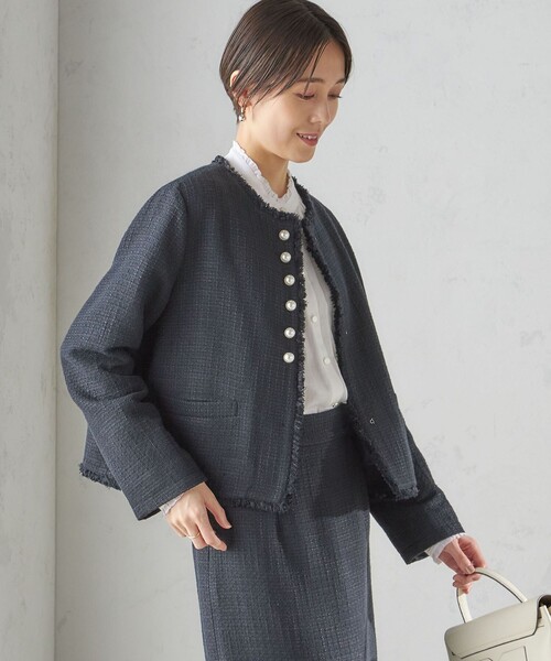 ノーカラージャケット【セレモニー】 | Leilian (Women