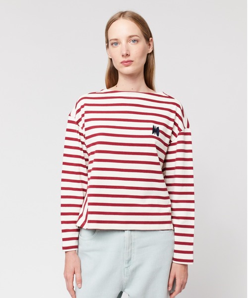 tシャツ Stripes loose long sleeve レディース