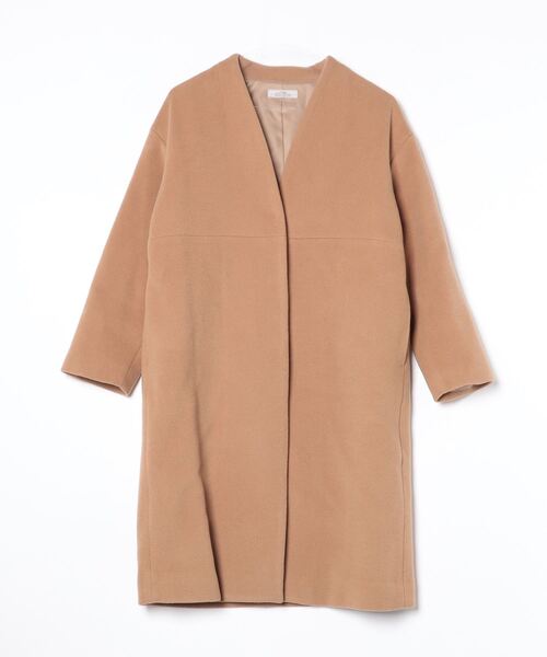 JOURNAL STANDARD relume」 ノーカラーコート 36 ブラウン レディース 