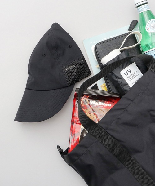 Basiquenti キャップ 帽子 ナイロン メッシュ切替 ロングビル ソフト