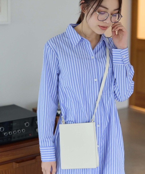 マディソンブルー　ワンピース ストライプ シャツ マディソンブルー ワンピース ストライプ シャツ MADISONBLUE