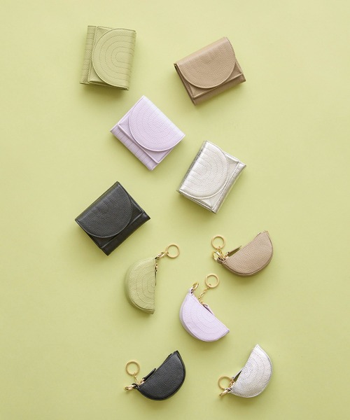 財布 「HASHIBAMI」ラウンドステッチ Wフェイス ミニウォレット