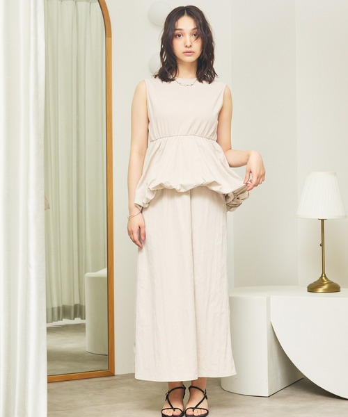 美品　marrimeko Peukku ペウック　ワンピース　L 綿　バルーン Chico（チコ）の「2wayバルーンデザインロングワンピース