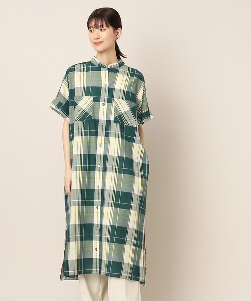 ワンピース アソート柄ロングシャツワンピース レディース : 84098019  