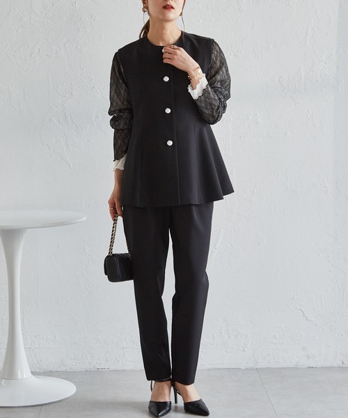 RANAN（ラナン） セットアップ 「2点セット」防シワ/抗菌防臭 ペプラム