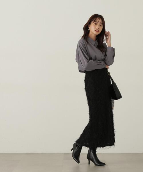 PROPORTION BODY DRESSING スカート チュールジャガードナロー