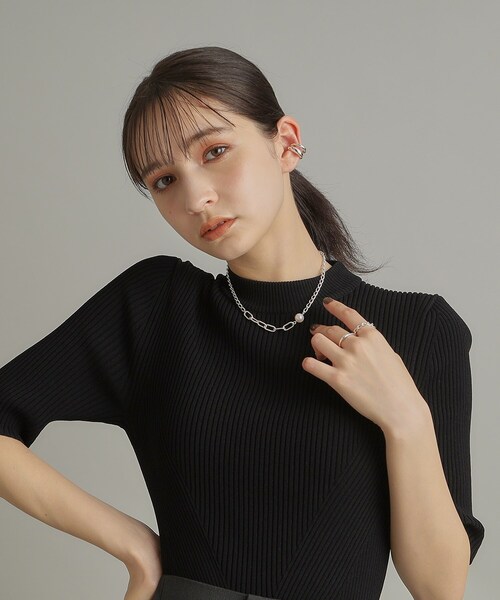 COCOSHNIK（ココシュニック） ネックレス シルバー ミックスチェーン