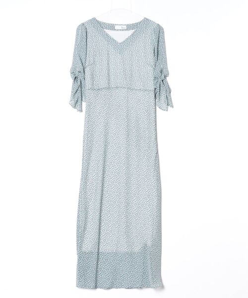 U by SPICK&SPAN」 花柄半袖ワンピース 38 グリーン レディース 