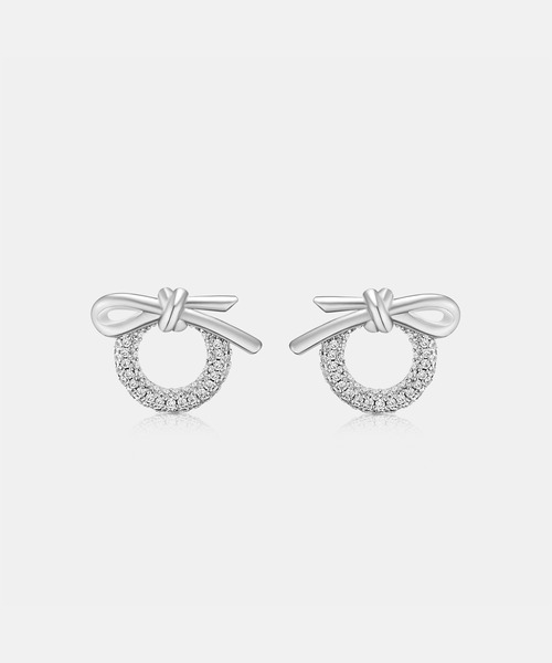 ピアス 「メトロシティ」ノディノ スターリング シルバー ピアス 結び目 リボン レディースの画像