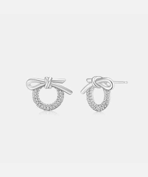 ピアス 「メトロシティ」ノディノ スターリング シルバー ピアス 結び目 リボン レディースの画像