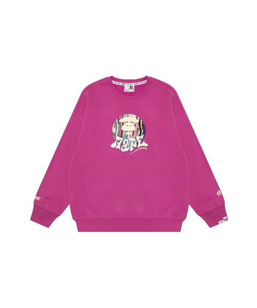 トレーナー スウェット AAPE MAIN CREW NECK SWEAT レディース