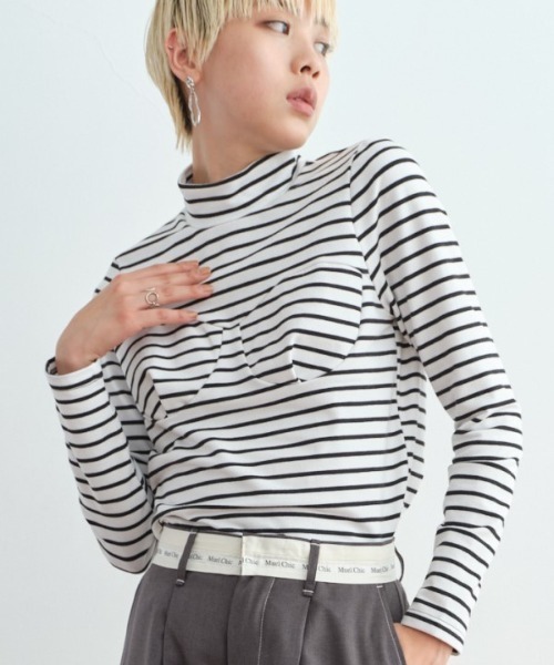 tシャツ Petit border CS  ペティットボーダーカットソー レディース