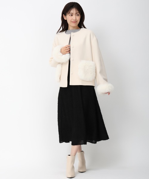 べーあー様 MISCH MASCH ファーポケットコーディガン 新品 MISCH MASCH（ミッシュマッシュ） ブルゾン アウター ZOZO限定