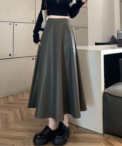 スカート エコレザーロングスカート : ZOZOTOWN Yahoo!店 - 通販