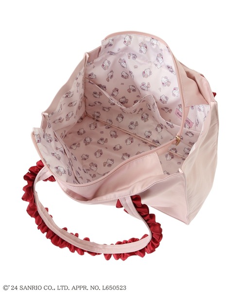 Maison de FLEUR トートバッグ HELLO KITTY フリルスクエア