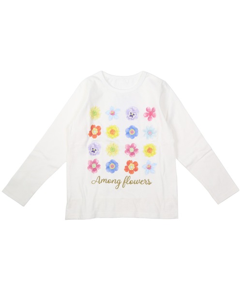 la poche biscuit（ラポシェビスキュイ） tシャツ 花柄長袖Tシャツ 