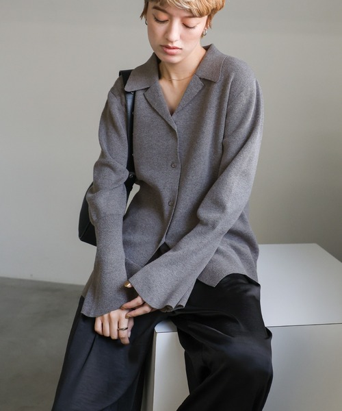 select MOCA（セレクトモカ） カーディガン ベルスリーブシャツライク