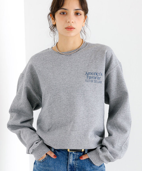 トレーナー スウェット 「FRUIT OF THE LOOM」ロゴスウェット / バックプリント / PRINT LOGO SWEAT / 長袖「WE