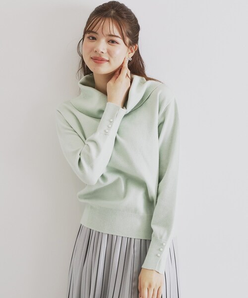 index（インデックス） ニット セーター 「8color/XS-LLsize」パール調