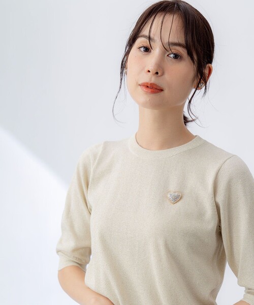 アンサンブル 5分袖ラメ入りアンサンブルニット : ZOZOTOWN Yahoo!店