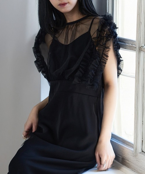 MAISON BREEZE ワンピース 「MAISON BREEZE」チュールフリル