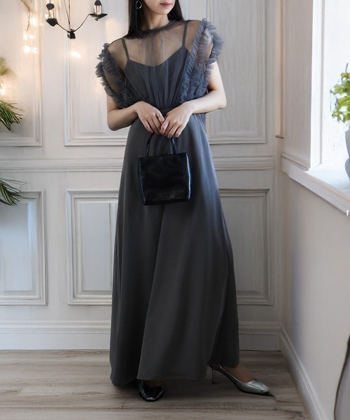 MAISON BREEZE ワンピース 「MAISON BREEZE」チュールフリル