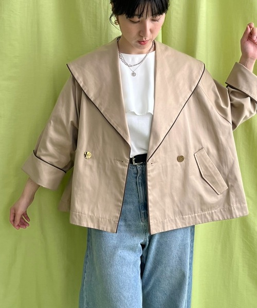 LHELBIE（レルビエ） コート アウター ショールカラーオーバーコート 