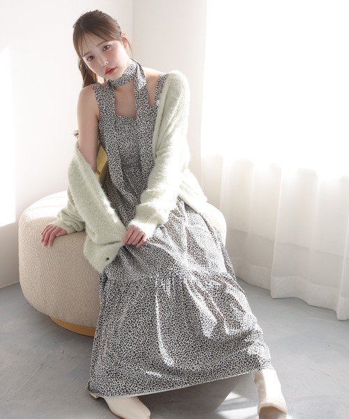 one after another NICE CLAUP ワンピース ティアードリボンワンピース