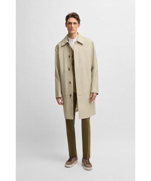 【HUGO BOSS】（48）カシミヤ ロロピアーナ ステンカラー ロングコート Loro Piana 秋冬物 日本製 [ロロピアーナ] カシミヤ100％ ステン