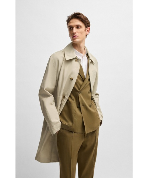 BOSS（HUGO BOSS） トレンチコート コート はっ水コットンブレンド